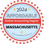 online Accounting degree in Massachusetts award badge