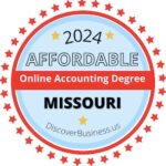 online Accounting degrees Missouri award badge