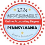 online Accounting degrees Pennsylvania award badge