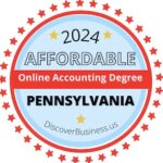 online Accounting degrees Pennsylvania award badge