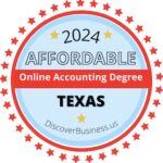 online Accounting Degrees in Texas award badge